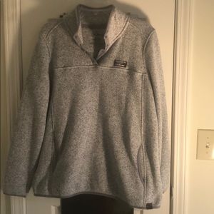 Ll Bean gray pullover sweater fleece, size XL